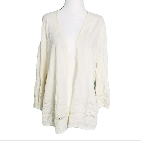 NWOT Charter Club Off White Open Sweater - Picture 1 of 4